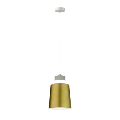 7W Led Pendant Light (Acrylic) - Gold Lamp Shade 120*190mm 4000K