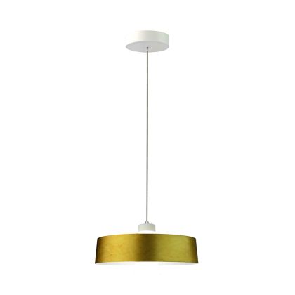 7W Led Pendant Light (Acrylic) - Gold Lamp Shade 340*190mm 3000K