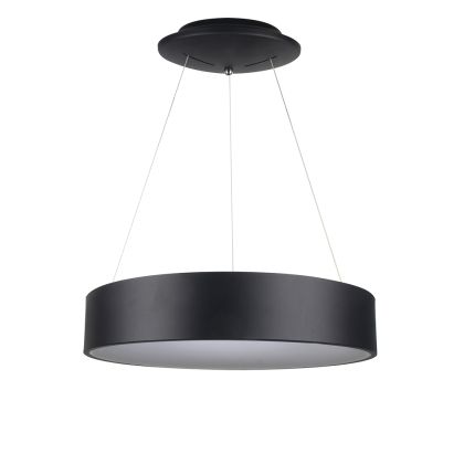 20W LED Surface Smooth Pendant Light Dimmable Black 3000K