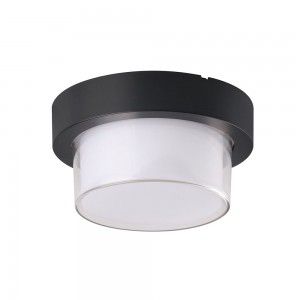 6W LED WALL LIGHT 3000K BLACK-ROUND