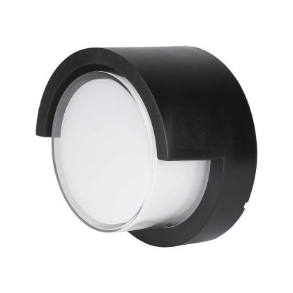 12W LED Wall Light Sami-Frame Black Round 4000K