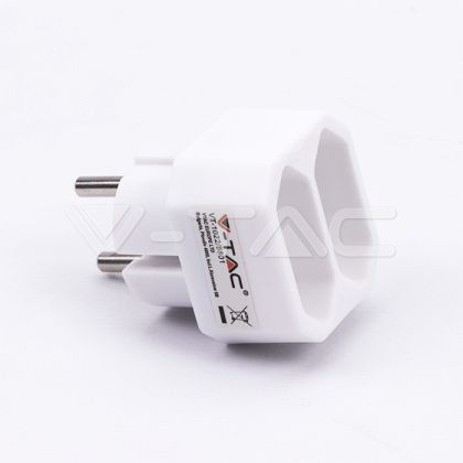 2 Outlet Adapter 2.5A White Label + Poly Bag