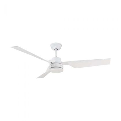 65W LED Ceiling Fan White Body RF Control 3 White Blades AC Motor ( 52INCH )