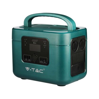 V-TAC Portable Power Station with LiFePO4 Storage Battery 1050Wh AC:220V 2*1000W (Max. 1800W) Rechargeable with Power Supply or Portable Photovoltaic Solar Panel