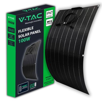 V-TAC 100W Flexible Photovoltaic Solar Panel for Portable Power Stations 980*586*2.7mm