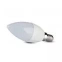 LED Bulb - SAMSUNG CHIP 7W E14 Plastic Candle 4000K