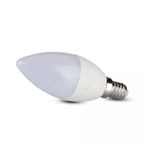 LED Bulb - SAMSUNG CHIP 7W E14 Plastic Candle 6400K