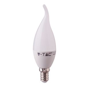 LED Bulb - SAMSUNG CHIP 5.5W E14 Plastic Candle Flame 6400K