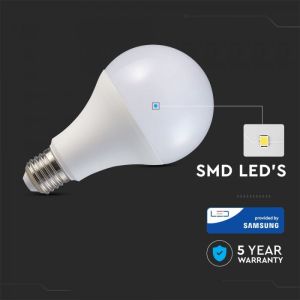 LED Bulb - SAMSUNG CHIP 18W E27 A80 Plastic 3000K