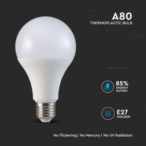 LED Bulb - SAMSUNG CHIP 18W E27 A80 Plastic 3000K