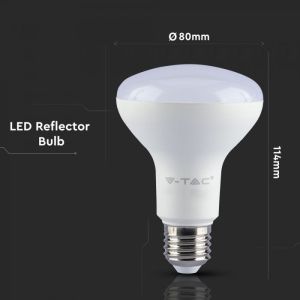 LED Bulb - SAMSUNG CHIP 10W E27 R80 Plastic 4000K