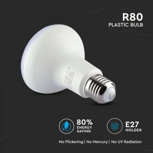 LED Bulb - SAMSUNG CHIP 10W E27 R80 Plastic 4000K