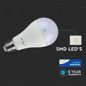 LED Bulb - SAMSUNG CHIP 15W E27 A65 Plastic 3000K