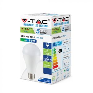 LED Bulb - SAMSUNG CHIP 15W E27 A65 Plastic 4000K