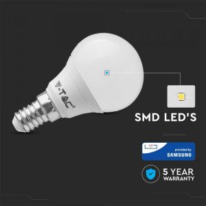 LED Bulb - SAMSUNG CHIP 5.5W E14 P45 Plastic 3000K