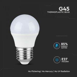 LED Bulb - SAMSUNG CHIP 5.5W E27 G45 Plastic 4000K