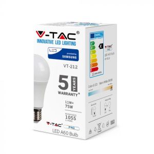 LED Bulb - SAMSUNG CHIP 11W E27 A60 Plastic 3000K