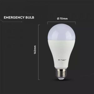 LED Bulb - SAMSUNG CHIP 9W E27 Emergency 6400K 3 Hours Battery