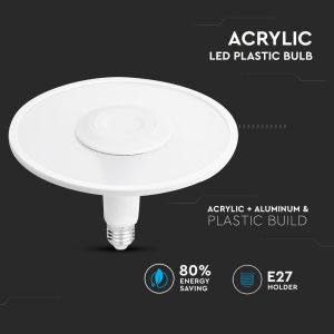 LED Крушка - SAMSUNG ЧИП 18W Акрилна UFO Пластик 3000К