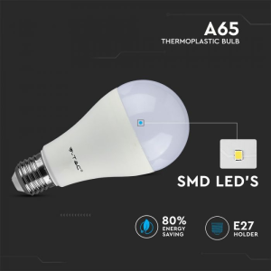 LED Bulb - 15W E27 A60 Thermoplastic 6400K 3PCS/Blister Pack