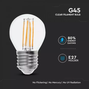 LED Bulb - 6W Filamen E27 G45 Clear Cover 2700K