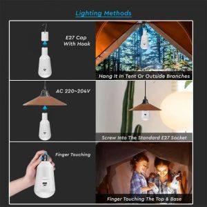 LED Bulb - 7W Solar With Sensor RF Control 3 in 1