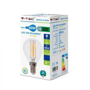 LED Bulb - 4W Filament E14 P45 Clear Cover 2700K