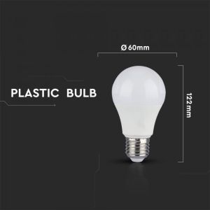 LED Bulb - 9W E27 A60 Thermoplastic 3Step Dimming 6000K