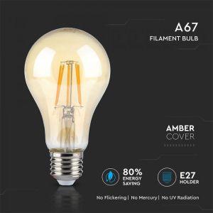 LED Bulb - 8W E27 Filament Amber Cover 2300K