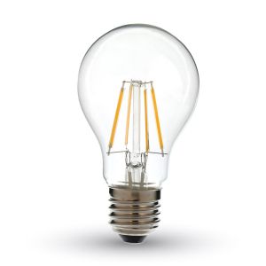 LED Bulb - 4W Filament E27 A60 Clear Cover 6400K