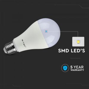 LED Bulb - SAMSUNG CHIP 17W E27 A65 Plastic 3000K Dimmable