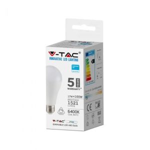 LED Bulb - SAMSUNG CHIP 17W E27 A65 Plastic 6400K Dimmable