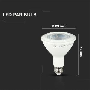 LED Bulb - SAMSUNG CHIP 12.8W E27 PAR38 Plastic 4000K