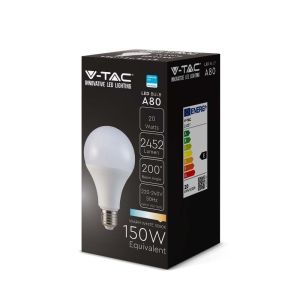 LED Bulb - SAMSUNG CHIP 20W E27 A80 Plastic 3000K