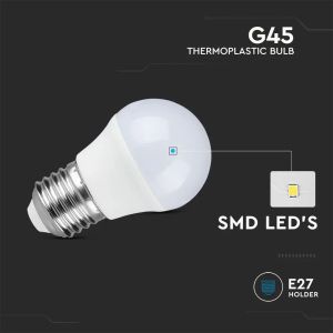 LED Bulb - 4.5W E27 G45 2700K 6PCS/PACK