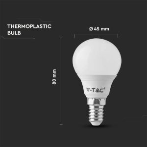 LED Bulb - 4.5W E14 P45 2700K 6PCS/PACK