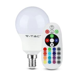 LED Bulb - 4.8W E14 P45 A80 Candle Dimming Brightness RF Control RGB + 3000K