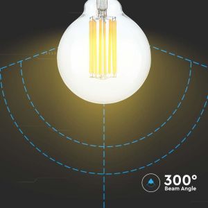 LED Bulb - 18W Filament E27 G95 Clear Cover 3000K 135LM/W