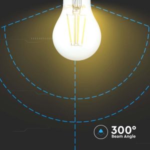 LED Bulb - 8W Filament E27 A60 Dimmable Clear Cover 3000K