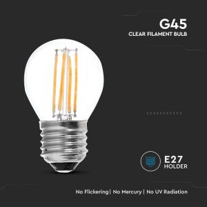 LED Bulb - 4W Filament E27 G45 3000K