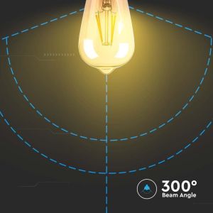 LED Bulb - 4W Filament E27 ST64 Amber Cover 2200K