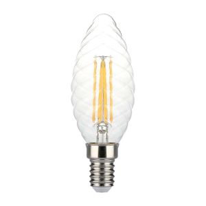 LED Bulb - 4W Filament E14 Twist Candle Tail Dimmable 3000K