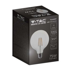 LED Bulb - 10W Filament E27 G125 Clear Cover 3000K