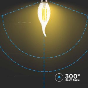 LED Bulb - 4W Filament E14 Twist Candle Tail 4000K