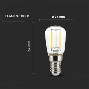 LED Bulb - 2W Filament E14 ST26 3000K