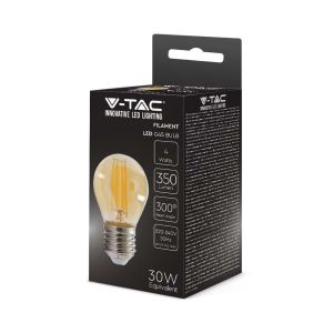 LED Bulb - 4W Filament E27 G45 Amber Cover 2200K