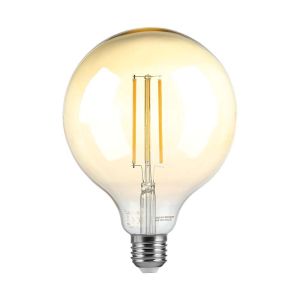 LED Bulb - 8W Filament E27 G125 Amber Dimmable 2200K