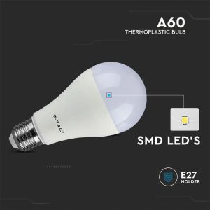 LED Bulb - 8.5W E27 A60 Thermoplastic 3000K 3PCS/PACK