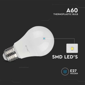 LED Bulb - 10.5W E27 A60 Thermoplastic 3000K 3PCS/PACK