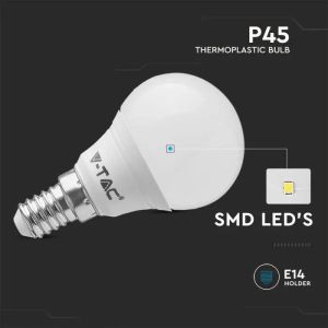 SKU 217357 LED Bulb - 4.5W E14 P45 3000K 3PCS/PACK V-TAC